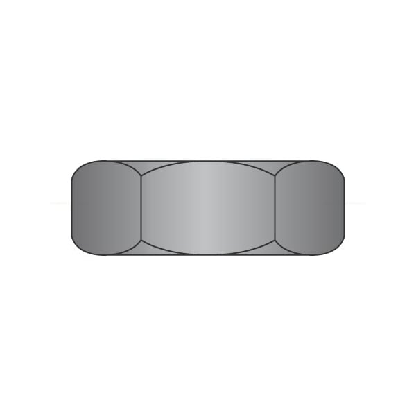 Newport Fasteners Jam Nut, 5/8"-11, Steel, Black Oxide, 35/64 in Ht, 600 PK 590547 - main